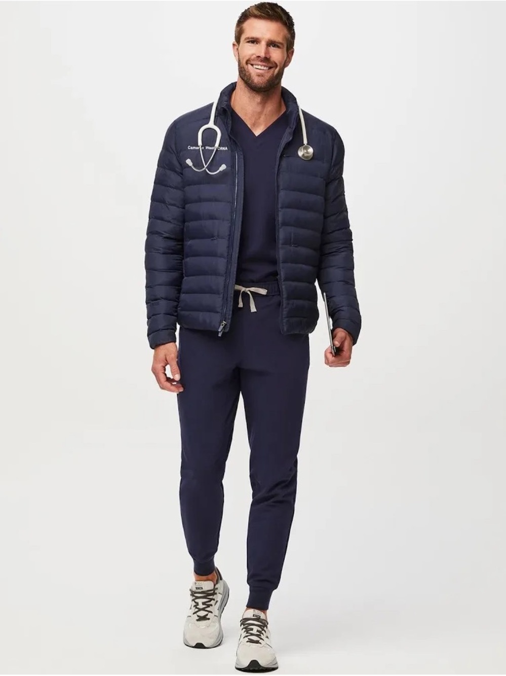 FIGS Men’s Sz XS Technical Collection Navy Blue Lined Jogger Scrub Pants